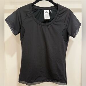 Adidas Women's ClimaCool Mesh Hem Black Short Sleeve Active Tee